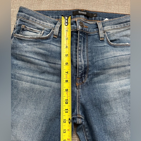 Hudson Jeans Women's Distressed Blue Skinny Jeans - Picture 4 of 12